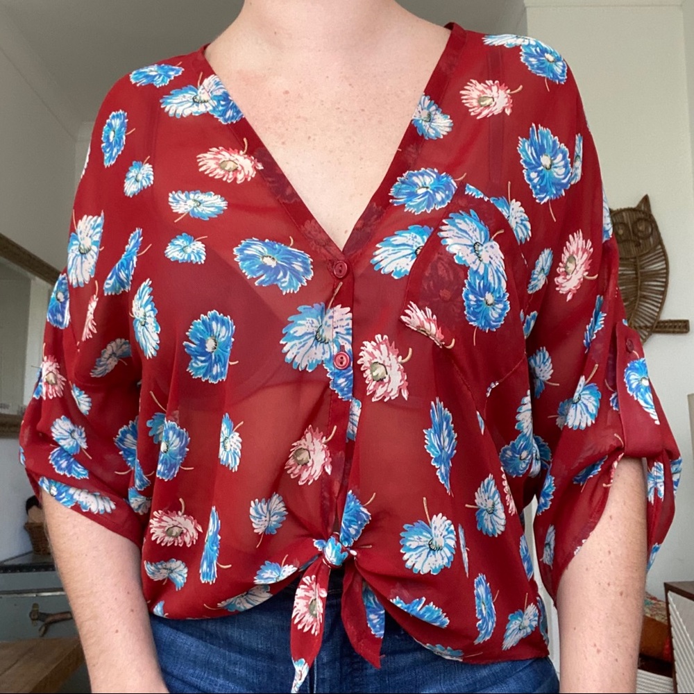 Sheer Daisy Blouse